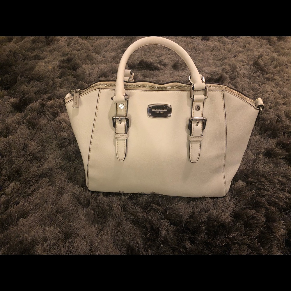 White Leather Michael Kors Purse